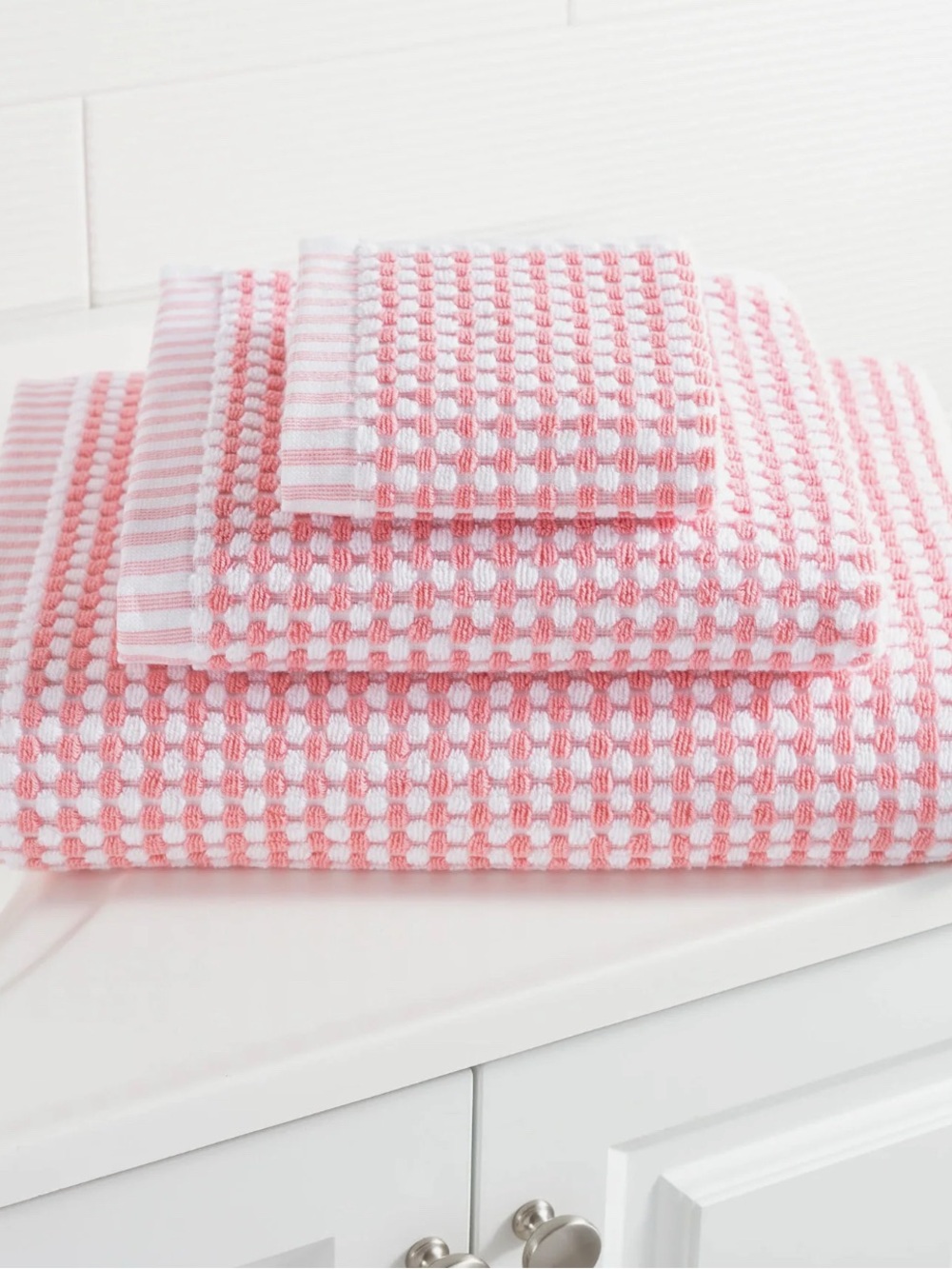 NWT Annie Selke Ceylon Wash Cloth in Coral